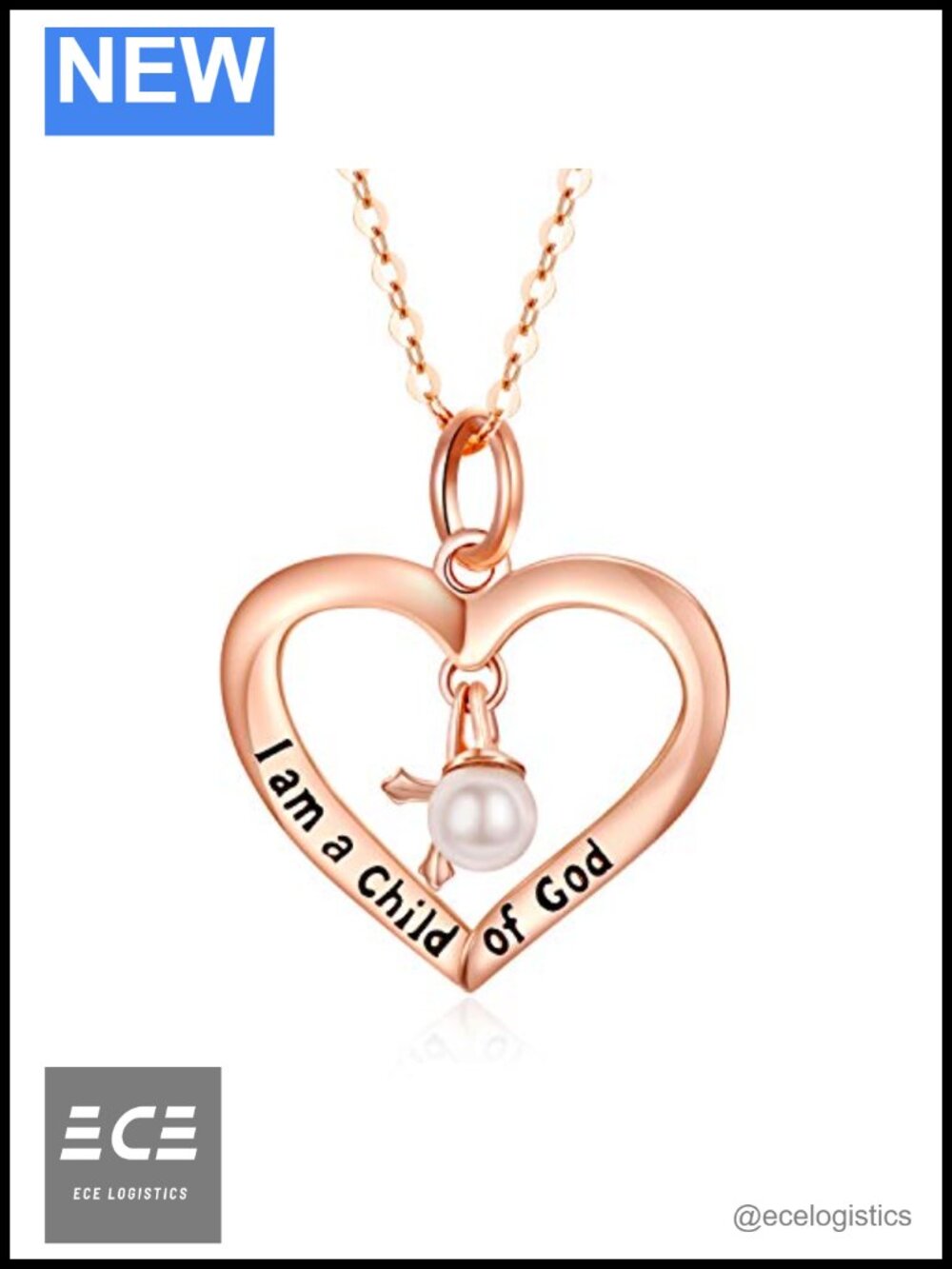 925 Sterling Silver Cross Pendant Necklace Baptism First Communion Gift